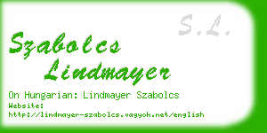 szabolcs lindmayer business card